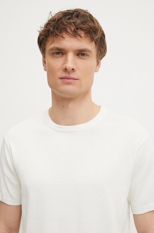 Памучен пуловер Calvin Klein бежов K10K114485