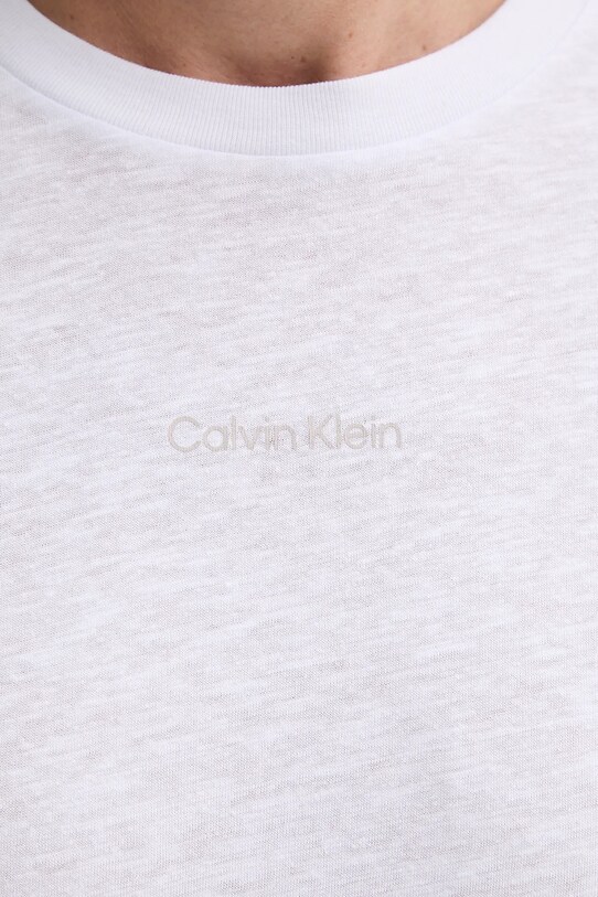 Calvin Klein póló vászonkeverékből KM0KM01138 fehér