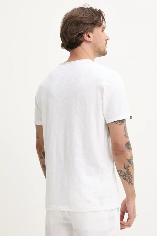 Odzież Superdry t-shirt bawełniany M1012077A.01C biały