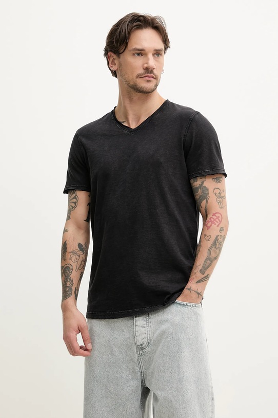 Superdry tricou din bumbac uni negru M1012077A.02A