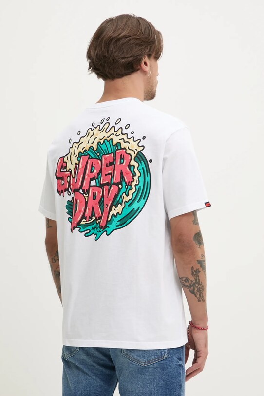 Одяг Бавовняна футболка Superdry M1012107A.01C білий