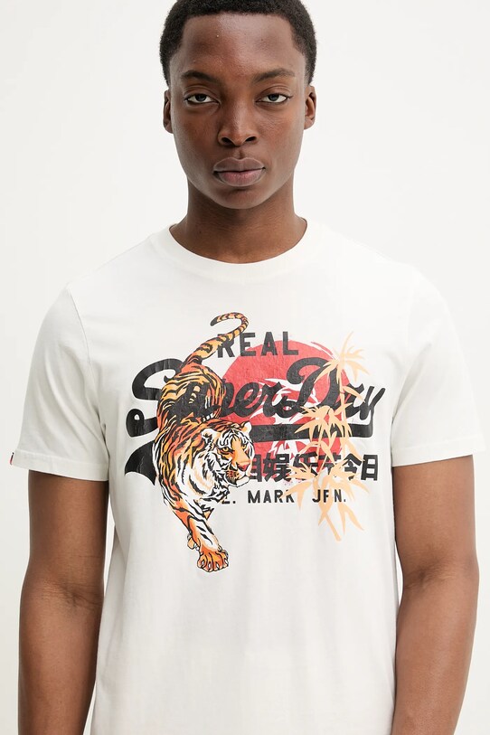 Bavlněné tričko Superdry bílá M1012111A.U4Y