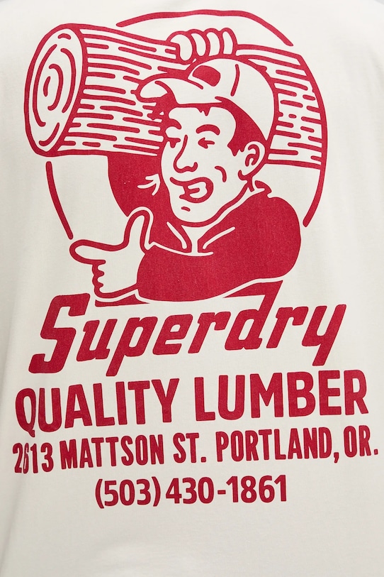 Pamučna majica Superdry M1012113A.OO3 bež