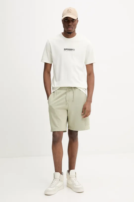 Bavlnené tričko Superdry M1012116A.1KZ béžová SS25