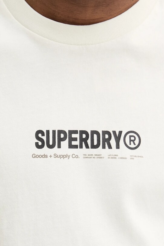 Superdry tricou din bumbac M1012116A.1KZ bej