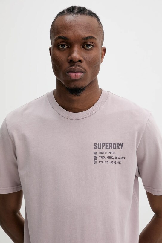 Хлопковая футболка Superdry серый M1012116A.HJH