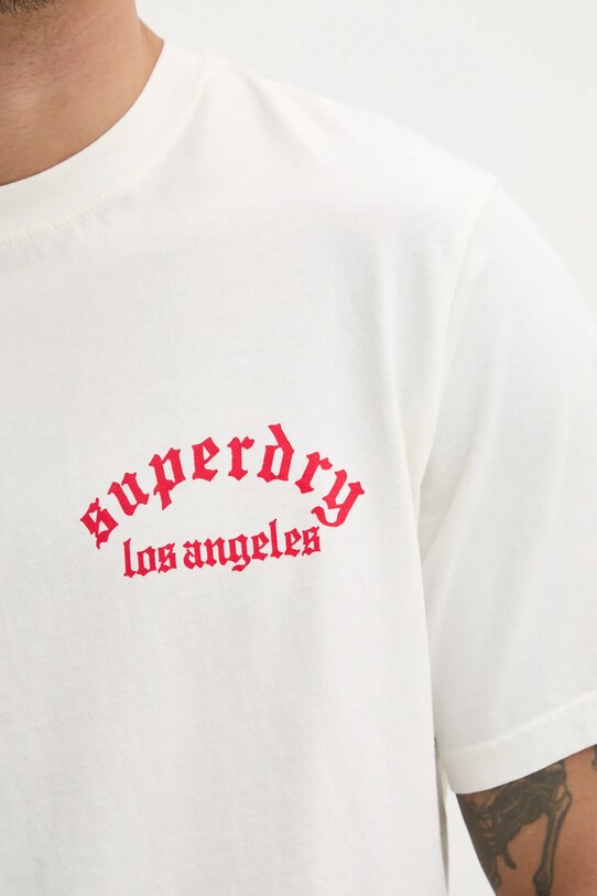 Superdry tricou din bumbac M1012130A.U4Y alb