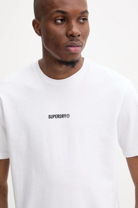 Superdry tricou din bumbac alb M1012131A.U4Y