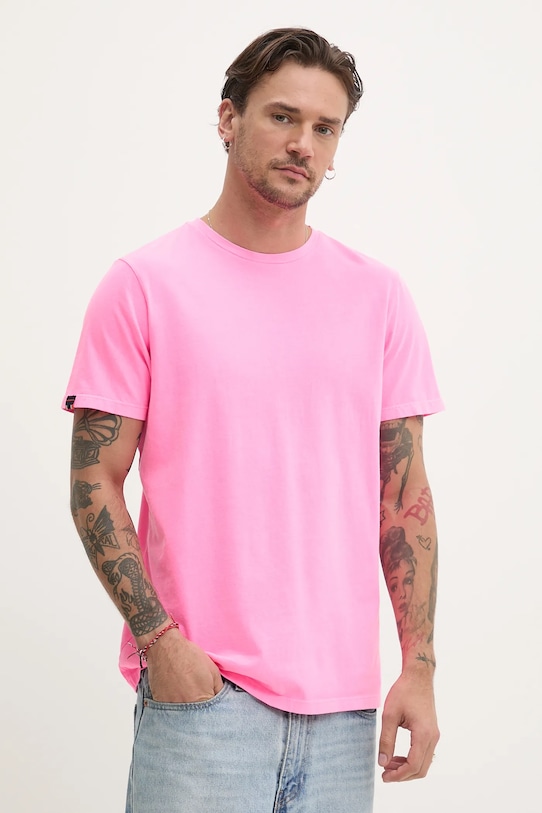 Pamučna majica Superdry Planet friendly roza M1012140A.E9V