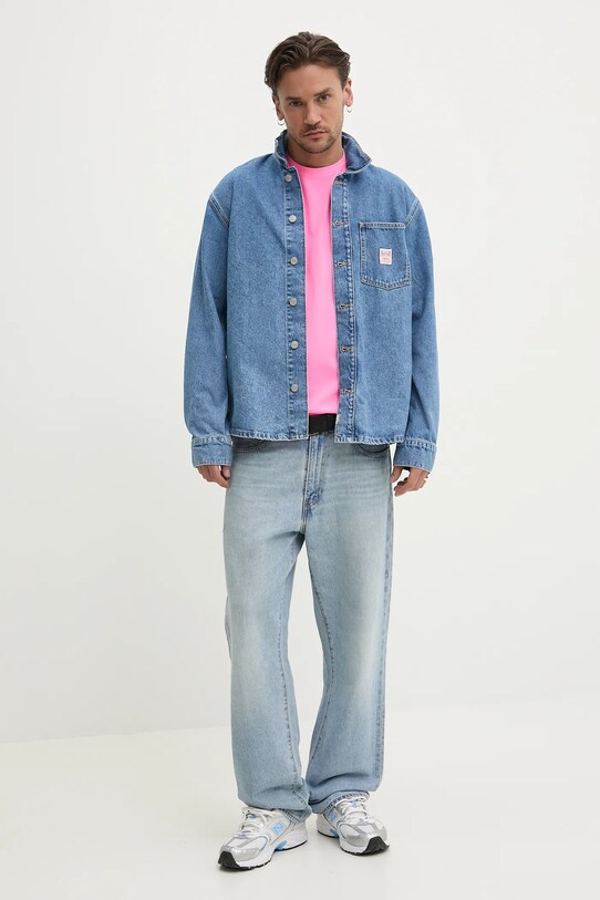 Pamučna majica Superdry M1012140A.E9V roza SS25