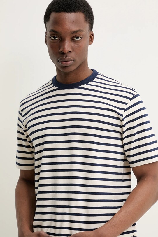 Superdry t-shirt bawełniany beżowy M1012146A.QF5