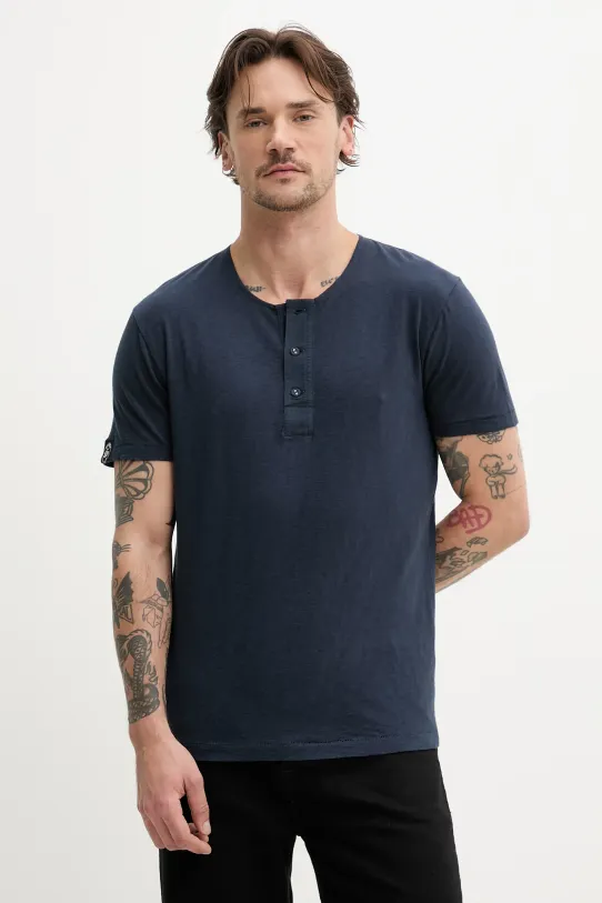 Памучна тениска Superdry стандартна тъмносин M1012185A.00S