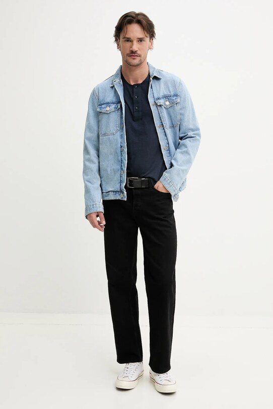 Памучна тениска Superdry M1012185A.00S тъмносин SS25