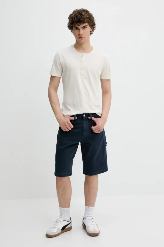 Superdry t-shirt bawełniany M1012185A.C1T beżowy SS25