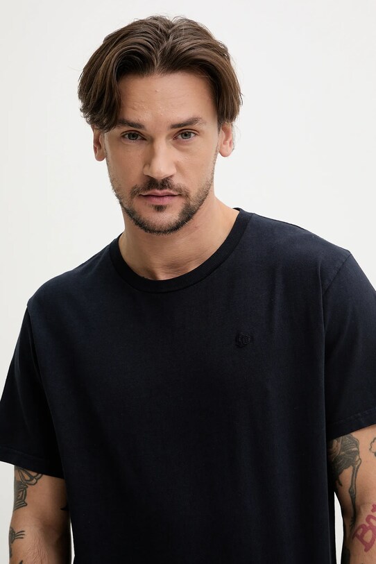 Superdry t-shirt bawełniany granatowy M1012208A.JVH