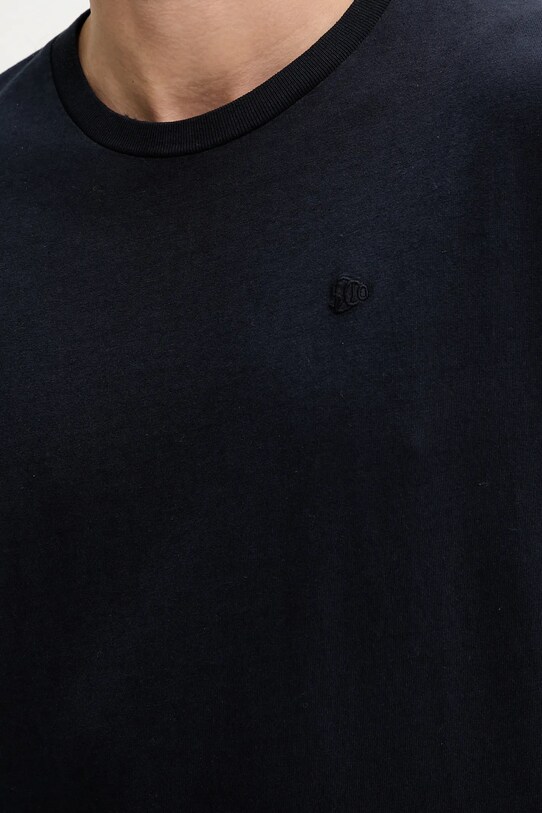 Superdry t-shirt bawełniany M1012208A.JVH granatowy