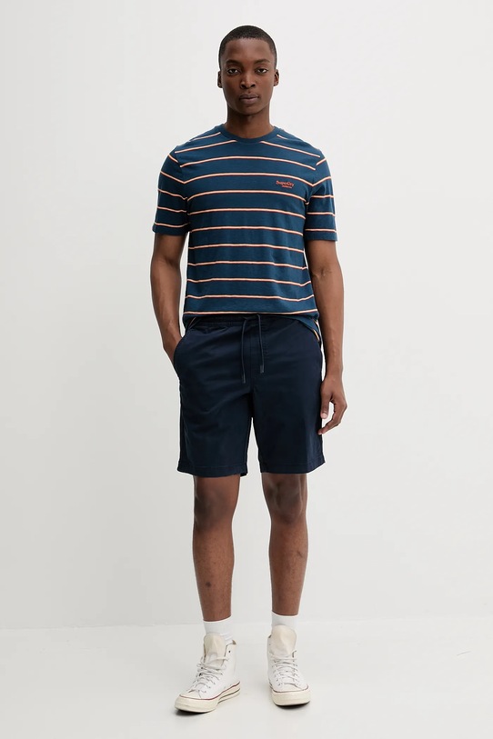 Superdry tricou din bumbac M1012209A.F8Y albastru SS25