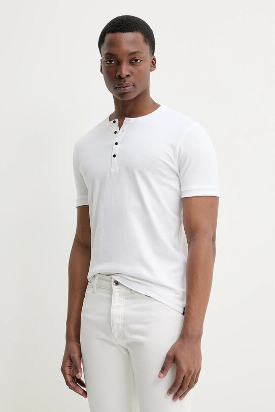 Bavlněné tričko Superdry slim bílá M6010881A.01C