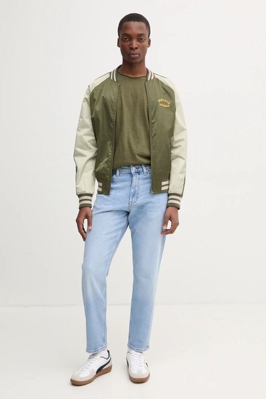 Superdry t-shirt bawełniany M6010897A.2LX zielony SS25