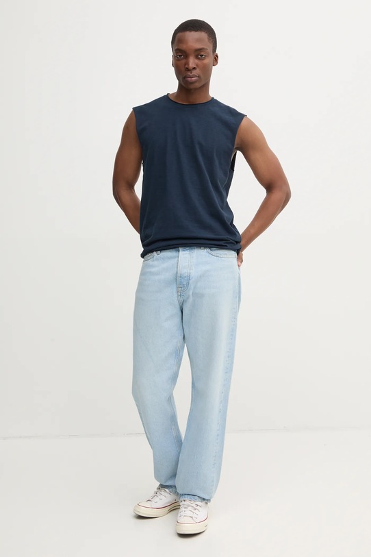 Superdry tricou din bumbac M6010897A.98T bleumarin SS25