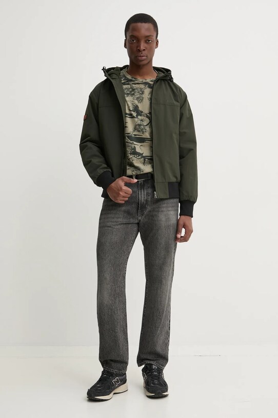 Bavlnené tričko Superdry M1012315A.F8Q zelená SS25