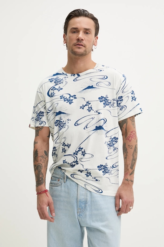 Superdry tricou din bumbac print alb M1012315A.F8R