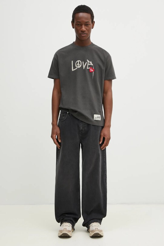 Andersson Bell tricou din bumbac Love atb1252u gri