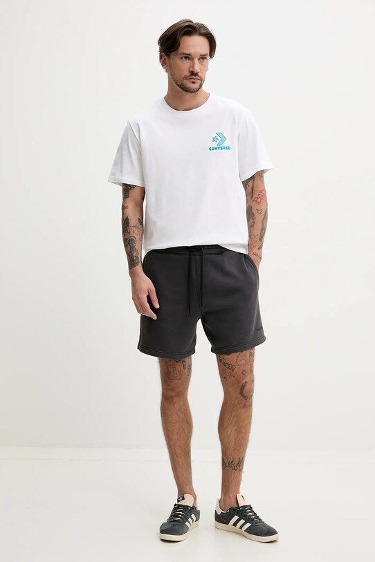 Хлопковая футболка Converse 10027346.A02 белый SS25