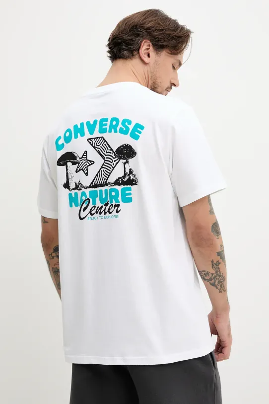 Converse tricou din bumbac alb 10027346.A02