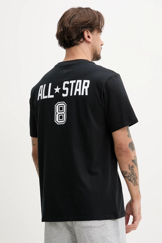 Ruházat Converse pamut póló 10027363.A01 fekete