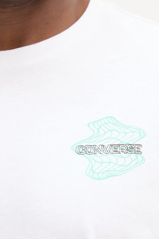 Converse tricou din bumbac 10027366.A02 alb