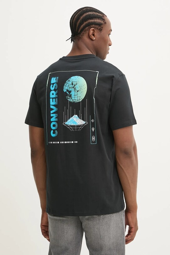 Odzież Converse t-shirt bawełniany 10027367.A01 czarny