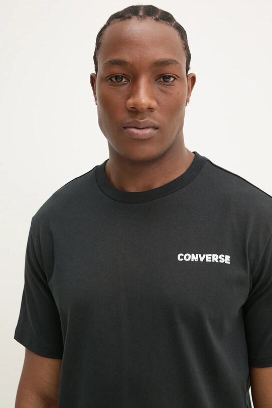 Converse t-shirt bawełniany czarny 10027367.A01