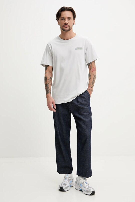Converse pamut póló 10027993.A03 szürke SS25