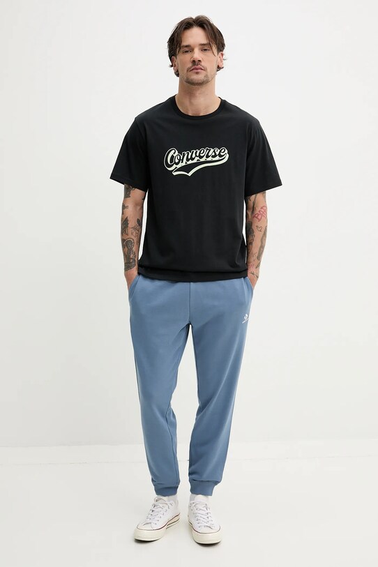 Converse t-shirt bawełniany 10027994.A01 czarny SS25
