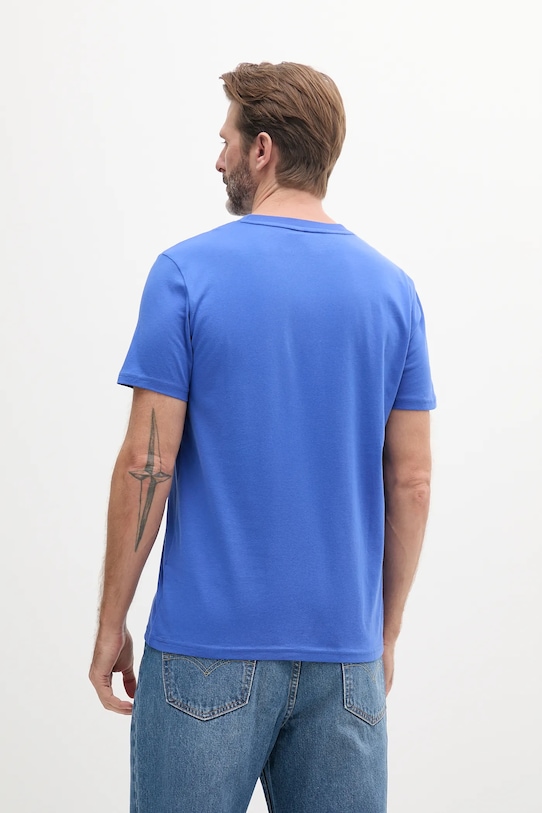 Хлопковая футболка Tommy Hilfiger UM0UM03525 фиолетовой SS25