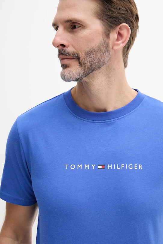 Одежда Хлопковая футболка Tommy Hilfiger UM0UM03525 фиолетовой