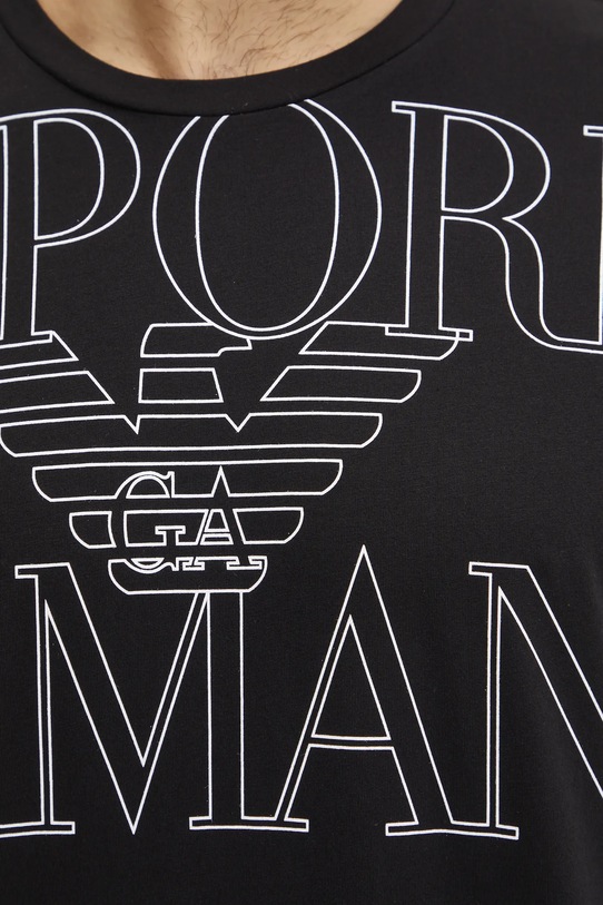Βαμβακερό t-shirt Emporio Armani Underwear EM000574.AF12326 μαύρο