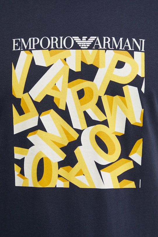 Хлопковая пляжная футболка Emporio Armani Underwear EM000574.AF12349 тёмно-синий