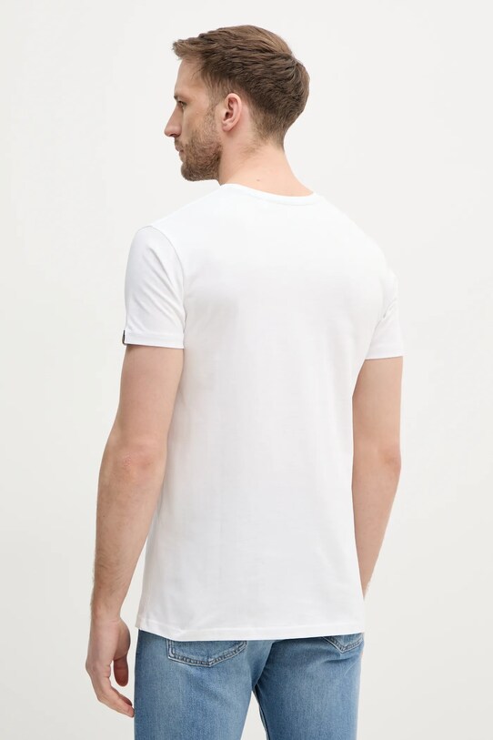 Odzież Alpha Industries t-shirt bawełniany Alpha Hawaii T 156525 biały
