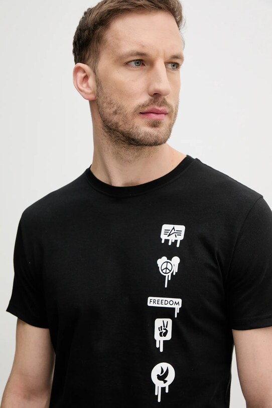 Îmbrăcăminte Alpha Industries tricou din bumbac Freedom T 156539 negru