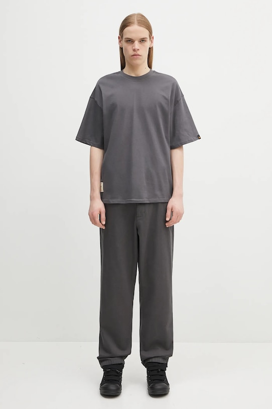 Хлопковая футболка Alpha Industries Studio Edition T 156550 серый