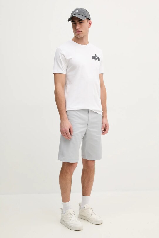 Alpha Industries t-shirt bawełniany Coach T BE 156538 biały SS25