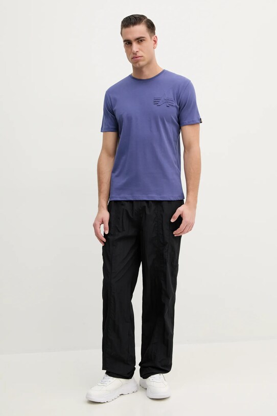 Alpha Industries t-shirt bawełniany Coach T BE 156538 fioletowy SS25
