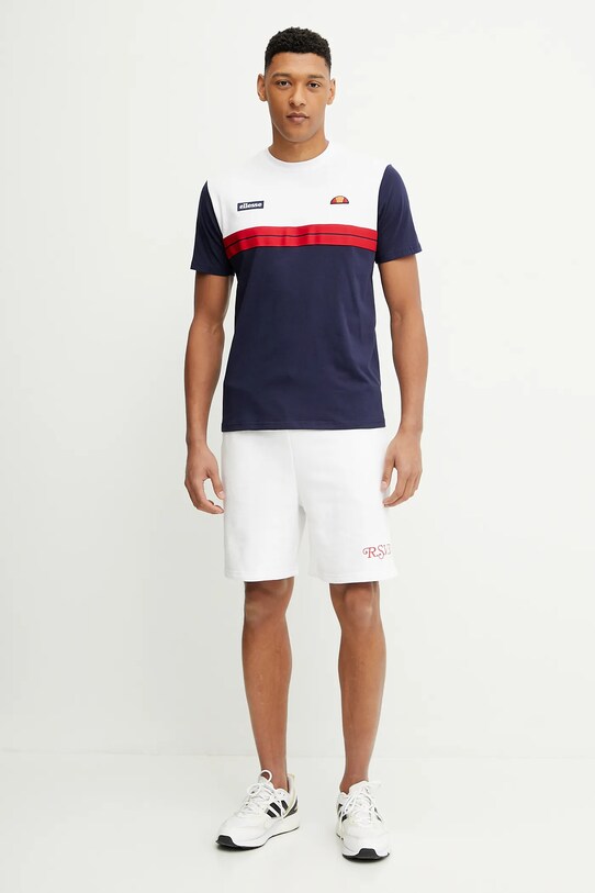Βαμβακερό μπλουζάκι Ellesse Macchio SHZ22108 λευκό SS25