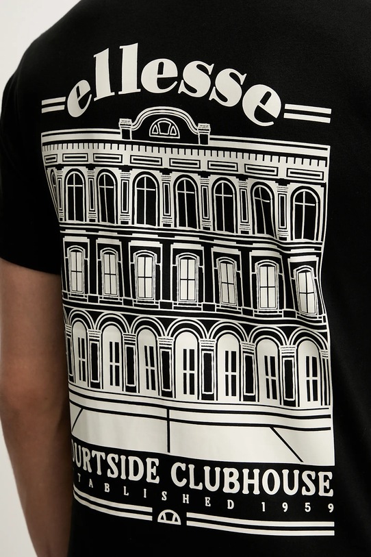 Ellesse tricou din bumbac Courtside SHZ21991 negru
