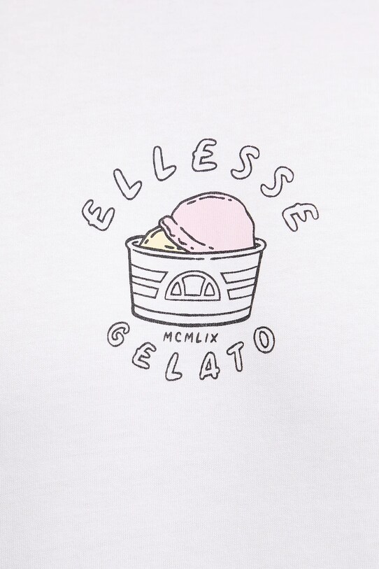 Ellesse tricou din bumbac Stradone SHZ21846 alb