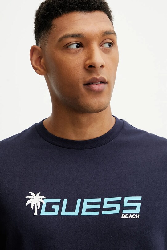 Хлопковая футболка Guess тёмно-синий F5GI06.I3Z14