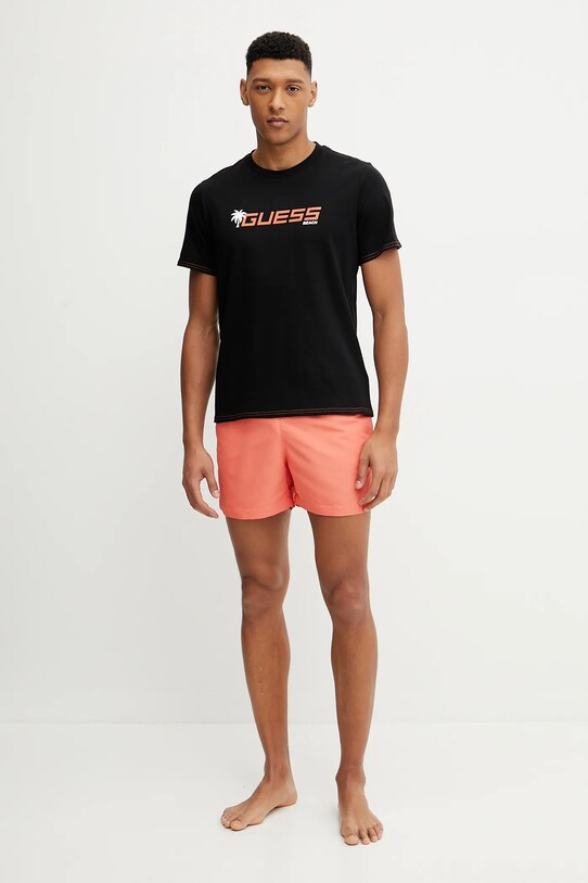 Guess tricou din bumbac F5GI06.I3Z14 negru SS25