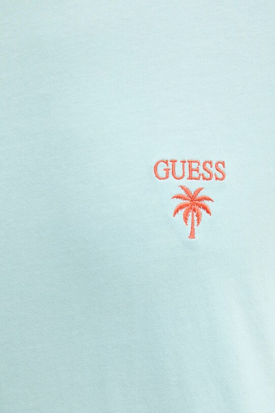 Бавовняна футболка Guess F5GI09.KA260 бірюзовий
